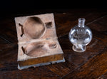 18th Century Engraved Flask Secret Storage Book - Harrington Antiques