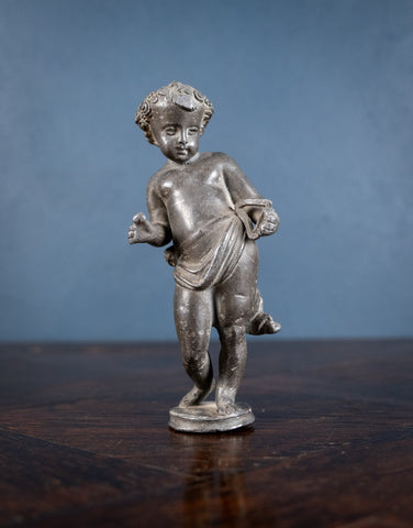 18th Century Lead Putto Figure - Harrington Antiques