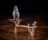 19th Century Bronze Cockatoo On Branch - Harrington Antiques