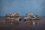 19th Century Bronze Lions After Anthony Canova - Harrington Antiques