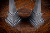 19th Century Pair of Black Marble Obelisks - Harrington Antiques