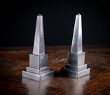 19th Century Pair of Black Marble Obelisks - Harrington Antiques