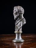 19th Century Serpentine Bust of Michelangelo - Harrington Antiques