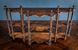 19th Century Walnut Barley Twist Wall Shelf - Harrington Antiques