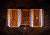 George III Mahogany & Parquetry Domed Tea Caddy