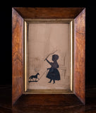 Silhouette of Child With Horse - Attributed to Augustin Edouart (1789-1861)