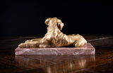 19th Century Gilt Bronze Mastiff Dog