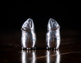 Novelty Silver Grotesque Pepper Pots by Frederick Brasted, London, 1880.