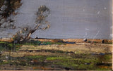 Kershaw Schofield (1875-1941) - Trees In Landscape. Oil On Board.