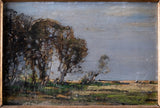 Kershaw Schofield (1875-1941) - Trees In Landscape. Oil On Board.