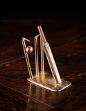 Brass & Copper Stumped Wicket Cricket Desk Weight, c.1930