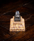 19th Century Grand Tour Silver Gilt & Marble Desk Weight