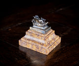 19th Century Grand Tour Silver Gilt & Marble Desk Weight