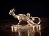 Gothic Mythical Beast Brass Coat Hook, c.1880