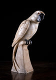 Carved Alabaster Parrot & Cockatoo, c.1920