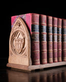 Oxford University Arms Carved Oak Book Slide