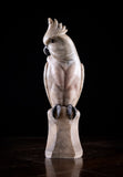 Carved Alabaster Parrot & Cockatoo, c.1920