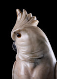 Carved Alabaster Parrot & Cockatoo, c.1920