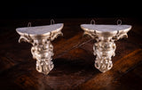 Gilt Terracotta Winged Siren Wall Brackets (With Provenance), c.1890