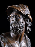 French Bronze Bust of Ajax, c.1880