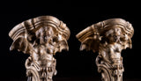 Gilt Terracotta Winged Siren Wall Brackets (With Provenance), c.1890