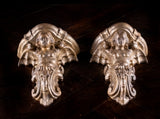 Gilt Terracotta Winged Siren Wall Brackets (With Provenance), c.1890