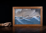 F. Corpuz (fl.1909) - Blue Cross Steamer In A Storm.