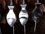 Rare Set Of Four Silver Cocktail Lemon Wedge Squeezers by Richard Comyns, 1930.