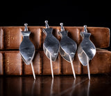 Rare Set Of Four Silver Cocktail Lemon Wedge Squeezers by Richard Comyns, 1930.