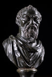 19th Century Serpentine Bust of Michelangelo