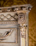 Large Regency Painted Pier Mirror With Lion Masks