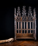 Gothic Carved Oak Hanging Shelf, c.1880