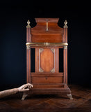 Early Victorian Oak & Brass Hall Stick Stand by James Shoolbred & Co