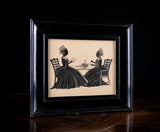 Silhouette of Two Ladies, Signed & Dated 1837.