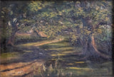 A Woodland Path. Signed N. Dunning, 1922.