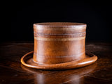 Maitland-Smith Leather 'Top Hat' Storage Box