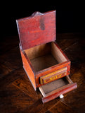 Large 19th Century Red Painted Salt Box