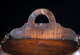 Large Elm Double Compartment Candle Box, c.1800