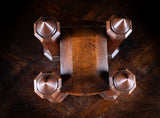 19th Century Irish Carved Oak Castle Jewellery Box