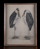 Bernard Sluijterman (fl. 1930s) - Pair Of Marabou Storks Lithograph - Harrington Antiques