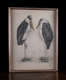 Bernard Sluijterman (fl. 1930s) - Pair Of Marabou Storks Lithograph - Harrington Antiques