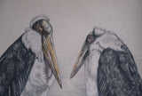 Bernard Sluijterman (fl. 1930s) - Pair Of Marabou Storks Lithograph - Harrington Antiques