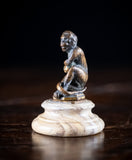 Bronze Monkey Wax Seal On Stand - Harrington Antiques