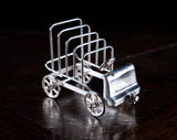 Edwardian Novelty Car Toast Rack by Van Bergh Silver Plate Co. - Harrington Antiques
