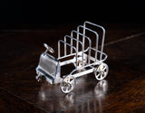 Edwardian Novelty Car Toast Rack by Van Bergh Silver Plate Co. - Harrington Antiques