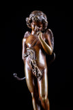 Felix Sanzel (1829–1883) - Bronze Cupid In Thought - Harrington Antiques