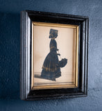 Fine 19th Century Bronzed Silhouette Of A Girl With Parasol - Harrington Antiques