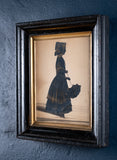 Fine 19th Century Bronzed Silhouette Of A Girl With Parasol - Harrington Antiques