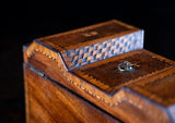 George III Mahogany & Parquetry Domed Tea Caddy - Harrington Antiques