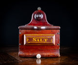 Large 19th Century Red Painted Salt Box - Harrington Antiques
